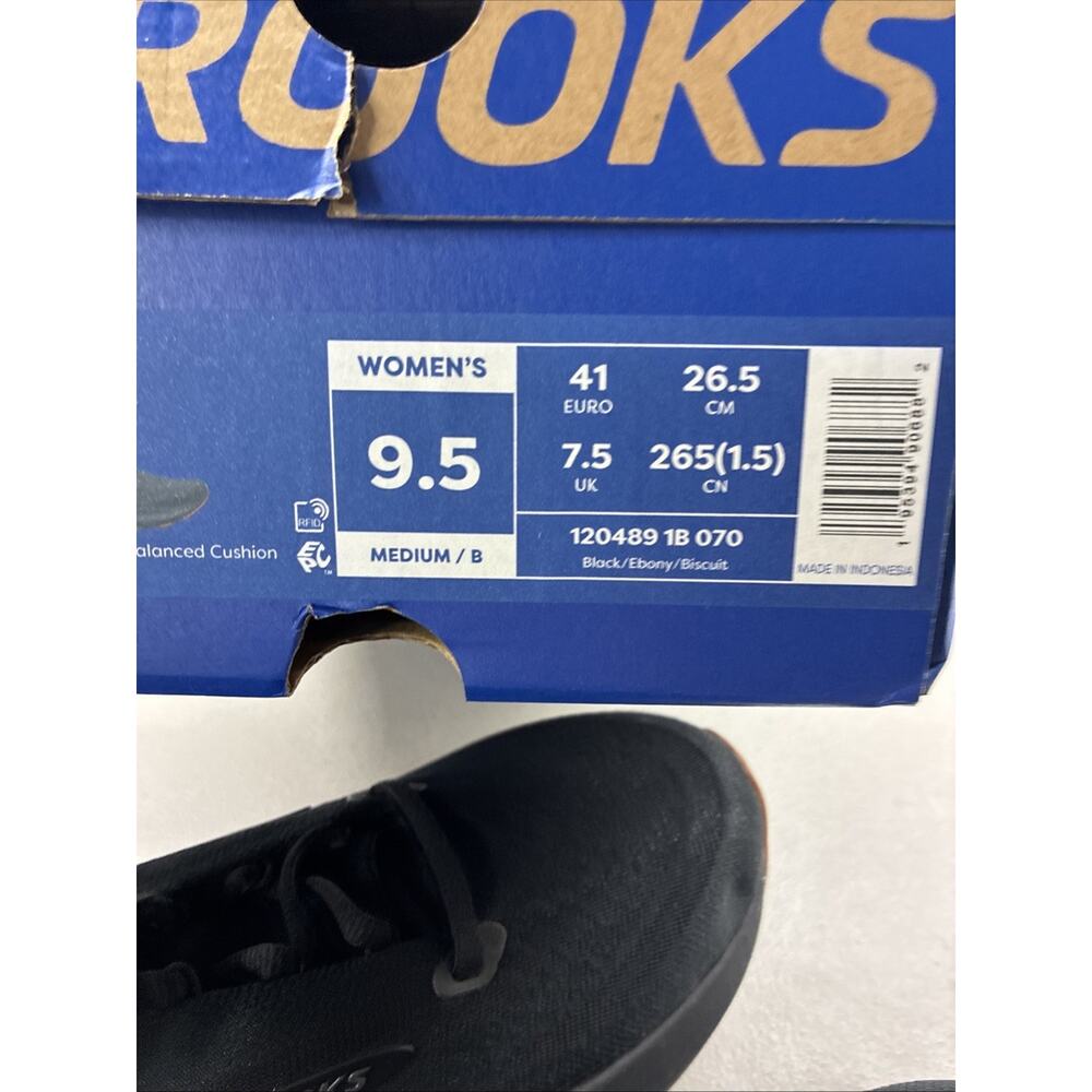 New Brooks Revel 9 Shoe Black Black Gum Women's 9.5 B 120489-1B-070 With Box - Picture 7 of 7